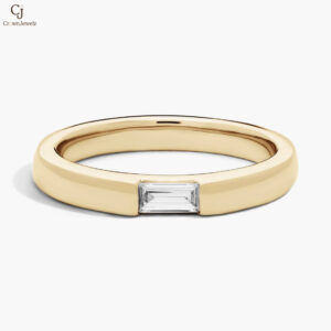 ZAC ZAC POSEN East West Single Baguette Diamond Ring in Platinum