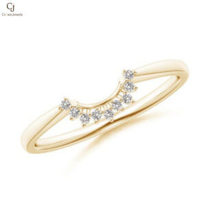 Diamond Curved Wedding Ring