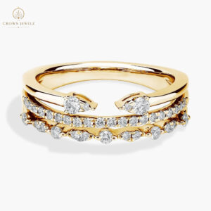 Open Stacked Diamond Ring