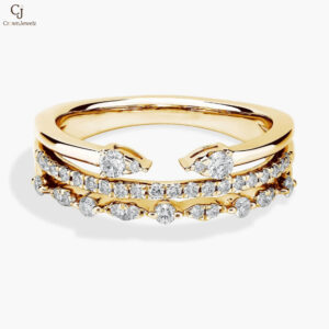 Open Stacked Diamond Ring