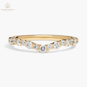 Crescendo Curved Lab-Grown Diamond Wedding Ring