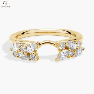 Romantic Marquise Wrap Diamond Ring in 14k Yellow Gold