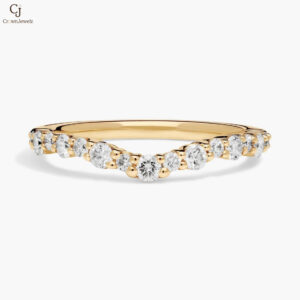 Crescendo Curved Lab-Grown Diamond Wedding Ring