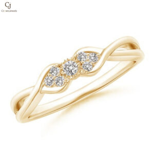 Illusion Set Diamond Crossover Promise Ring