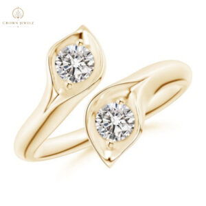 Calla Lily Two Stone Diamond Ring