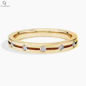 "Open Wedding Ring With Marquise Shape Band In Platinum  "