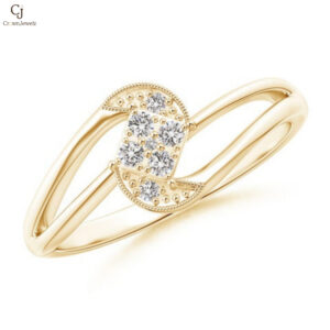 Clustre Natural Diamond Accent Bypass Promise Ring