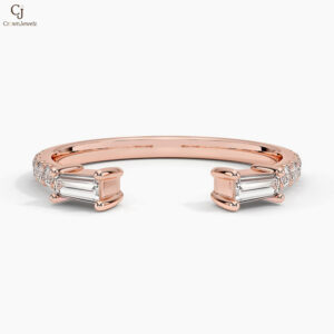 Zora Baguette Diamond Open Ring