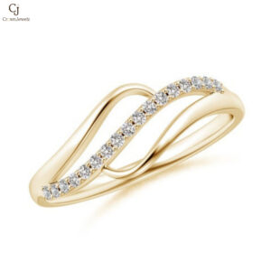 "Diamond Swirl Bypass Ring "
