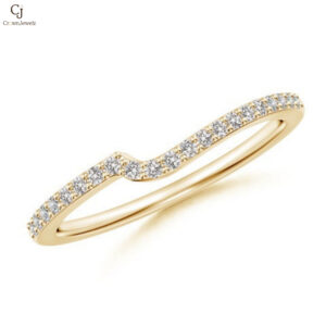 Curved Classic Diamond Half Eternity Wedding Ring