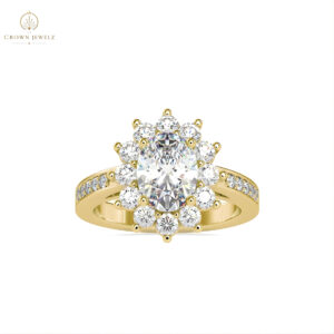 Monarch Square Halo Ring