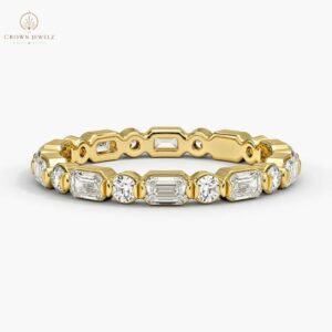 Kensington Emerald Cut and Round Lab Diamond Eternity Ring (1 ct. tw.) in 18K Yellow Gold