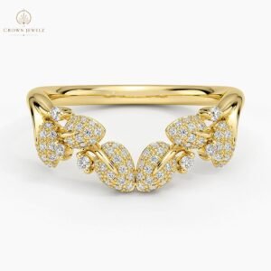 Canopy Pavé Diamond  Contour Ring in  14K Rose Gold