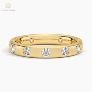 Cara Flush Set Eternity  Lab Diamond Ring in  14K Yellow Gold
