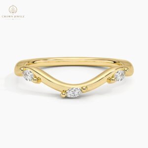 Willow Contour Diamond Ring in 14K White Gold