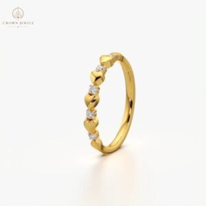 Heart and Sparkle  Half Eternity Ring