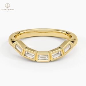 Bettina Contour Baguette Diamond Ring (1/4 ct. tw.) in 14K Yellow Gold