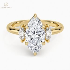 Sasha Three Stone Marquise Diamond Ring (1/3 ct. tw.) in 14K White Gold