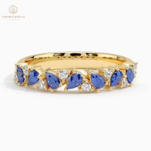 Olivetta Sapphire and Diamond Ring in 14K Rose Gold
